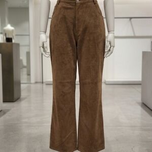 Fashion Bug Taupe-Brown Suede-Look Wide Leg Trousers